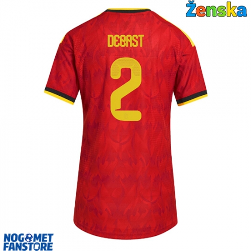 Belgija Zeno Debast #2 Domaci Dres za Ženska SP 2026 Kratak Rukav